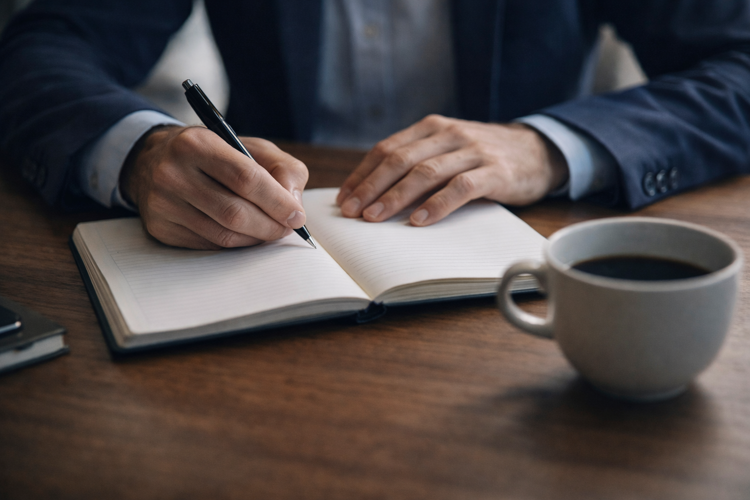 Executivo refletindo sobre qual problema de negócio resolver com IA